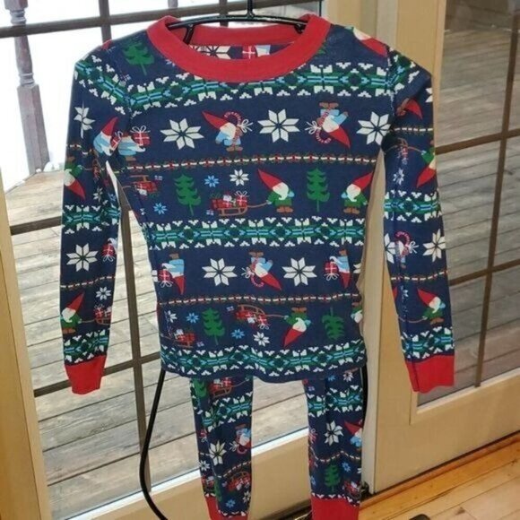 Hanna Andersson Holiday Images Multi-colored Unisex Sz 8 2-piece Pajama Set - Picture 2 of 9